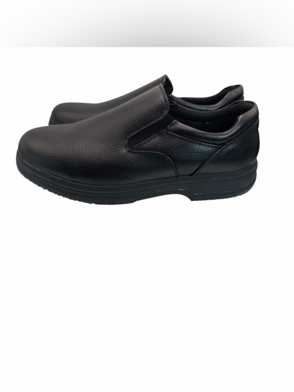 Men’s Black Work Shoes with Orange Accent